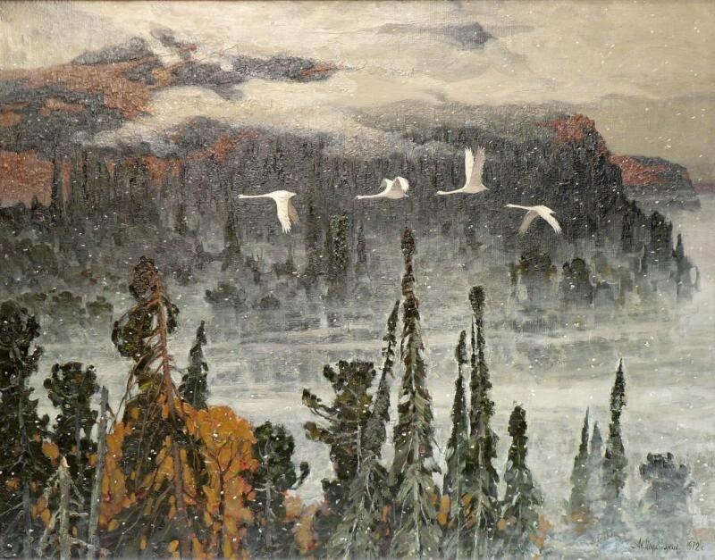 © Александр Шумилкин. Дыхание Севера. Холст, масло.  1972. Томский областной художественный музей.