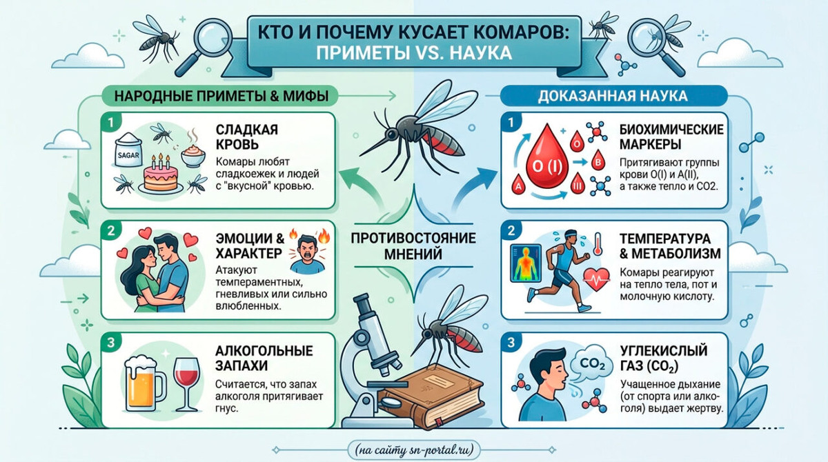 Кого и почему кусают комары: народные приметы, мифы и научные факты Дмитрий Петров📷
