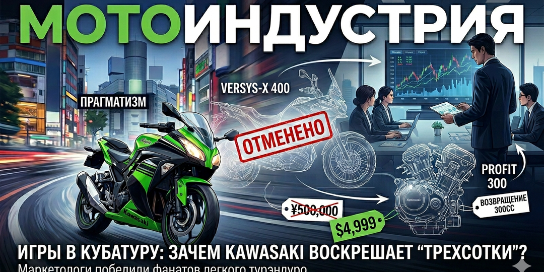 Игры в кубатуру: Зачем Kawasaki воскрешает «трехсотки» и почему фанаты легкого турэндуро проиграли маркетологам