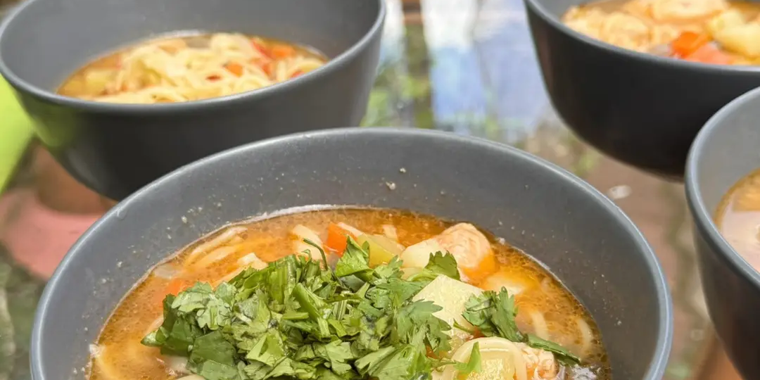 Лагман в казане на костре - самый вкусный и простой пошаговый рецепт густого супа с дымком