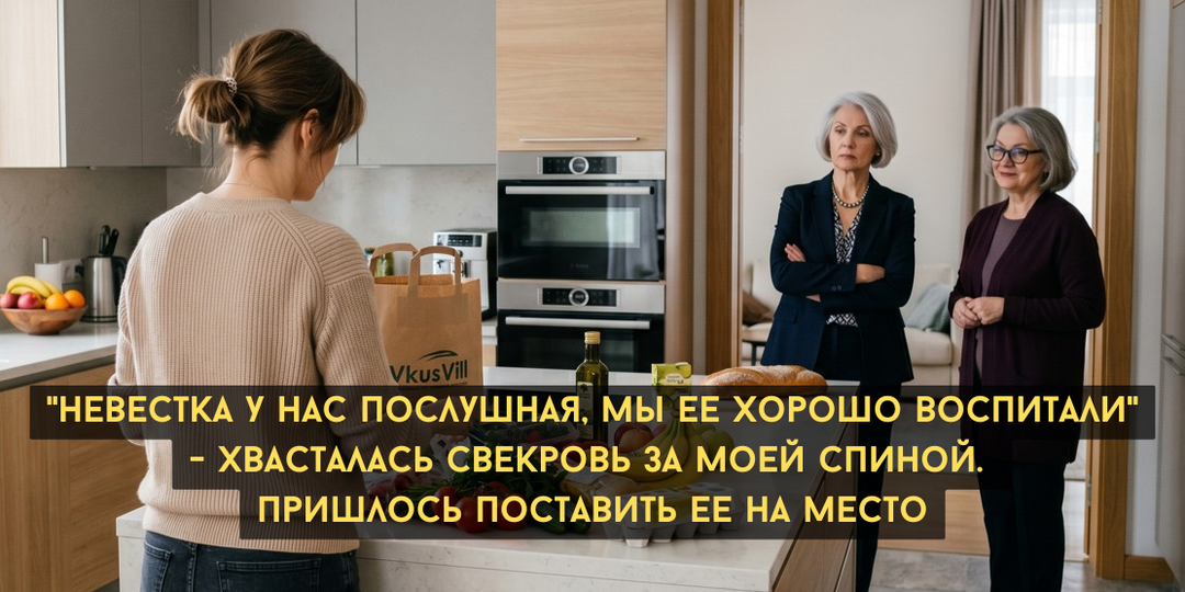 "Невестка у нас послушная, мы ее хорошо воспитали" - хвасталась свекровь за моей спиной. Пришлось поставить ее на место