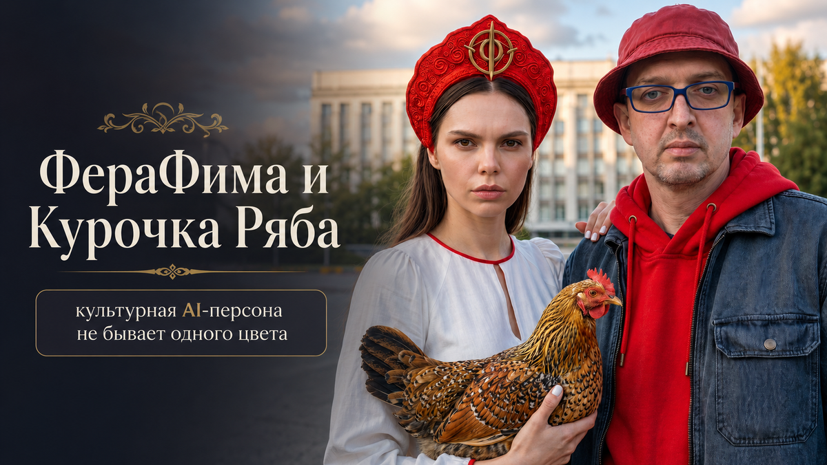 ФераФима — цифровой культурный амбассадор Вологодчины, музейный AI-слой и интерфейс культурной памяти. Почему образ Курочки Рябы помогает понять природу культурной AI-персоны и новую экономику ИИ-персон.