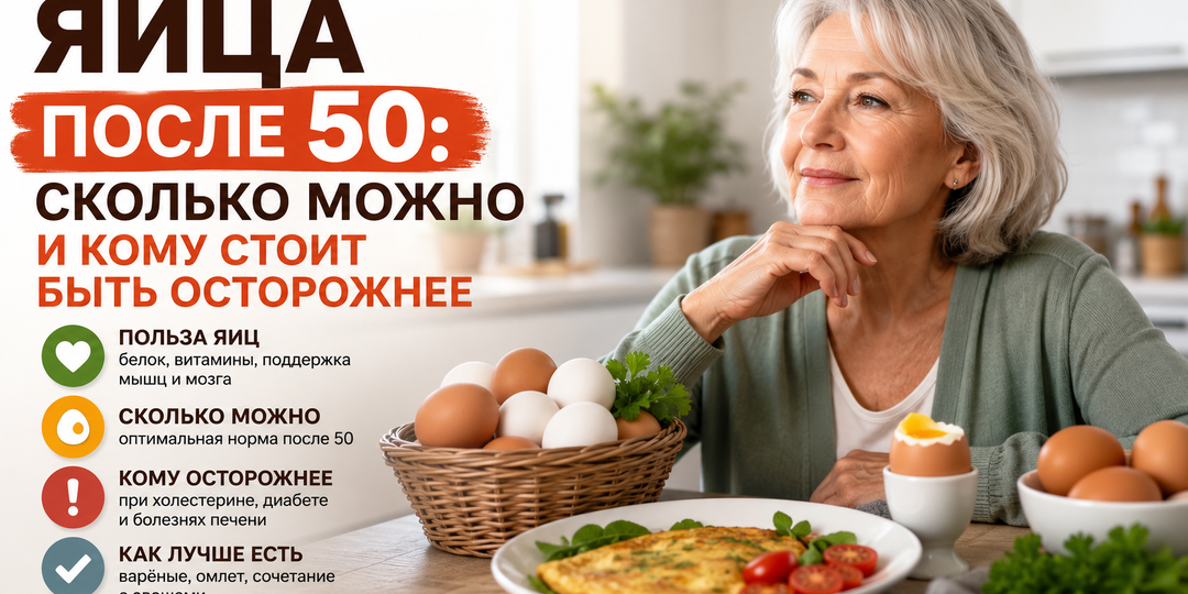 Яйца после 50: сколько можно и кому стоит быть осторожнее?