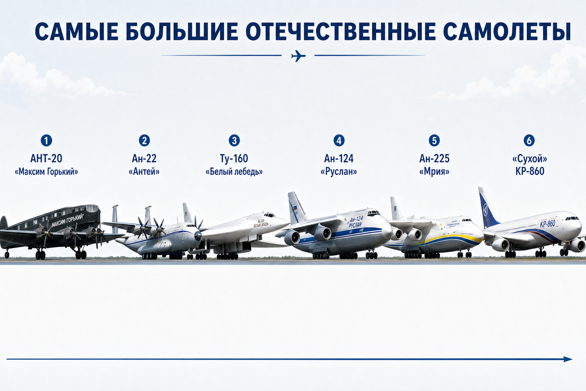     Махины советской и российской авиации: самые большие отечественные самолеты — в одной инфографике