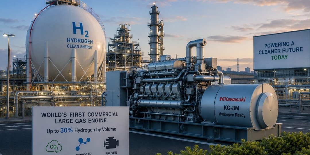 Япония запустит первый коммерческий газовый двигатель с добавлением водорода