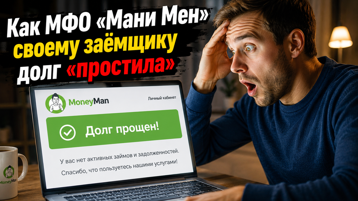 Как МФО «Мани Мен» неожиданно «простила» долг: история подписчика