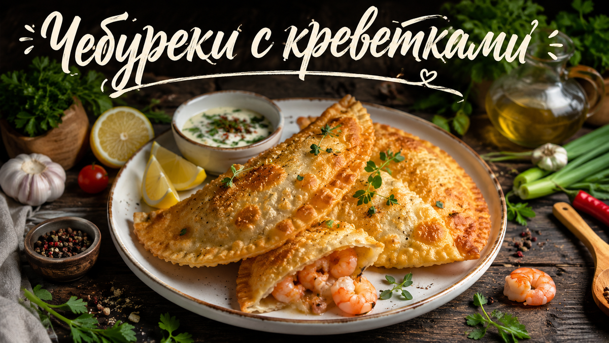 Чебуреки с креветками