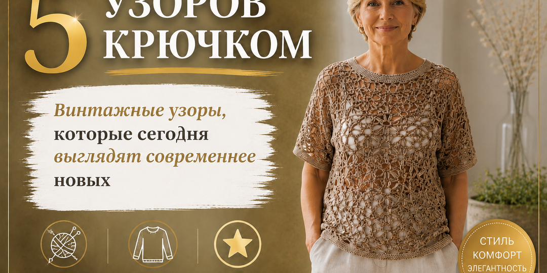 Винтажные узоры крючком снова в тренде — они выглядят современнее многих новых идей