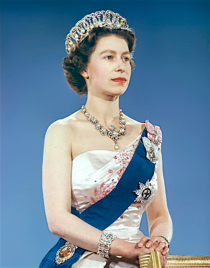 Королева Елизавета II, 1959 год. Общественное достояние (Public Domain). 