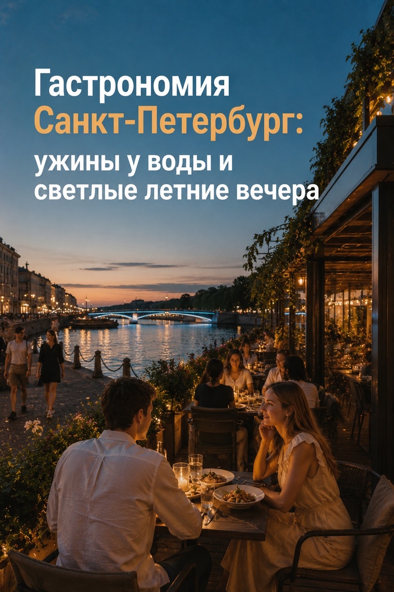 Гастрономия Санкт-Петербург: ужины у воды и светлые летние вечера