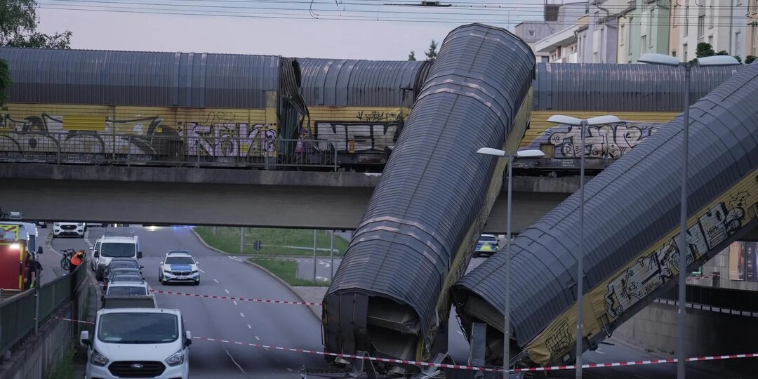 Названы последствия крушения грузового поезда в Мюнхене