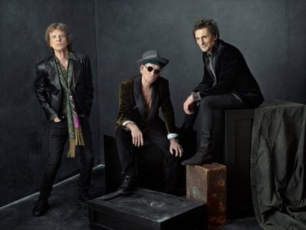 The Rolling Stones в 2023 году, слева направо: Мик Джаггер, Кит Ричардс и Ронни Вуд.