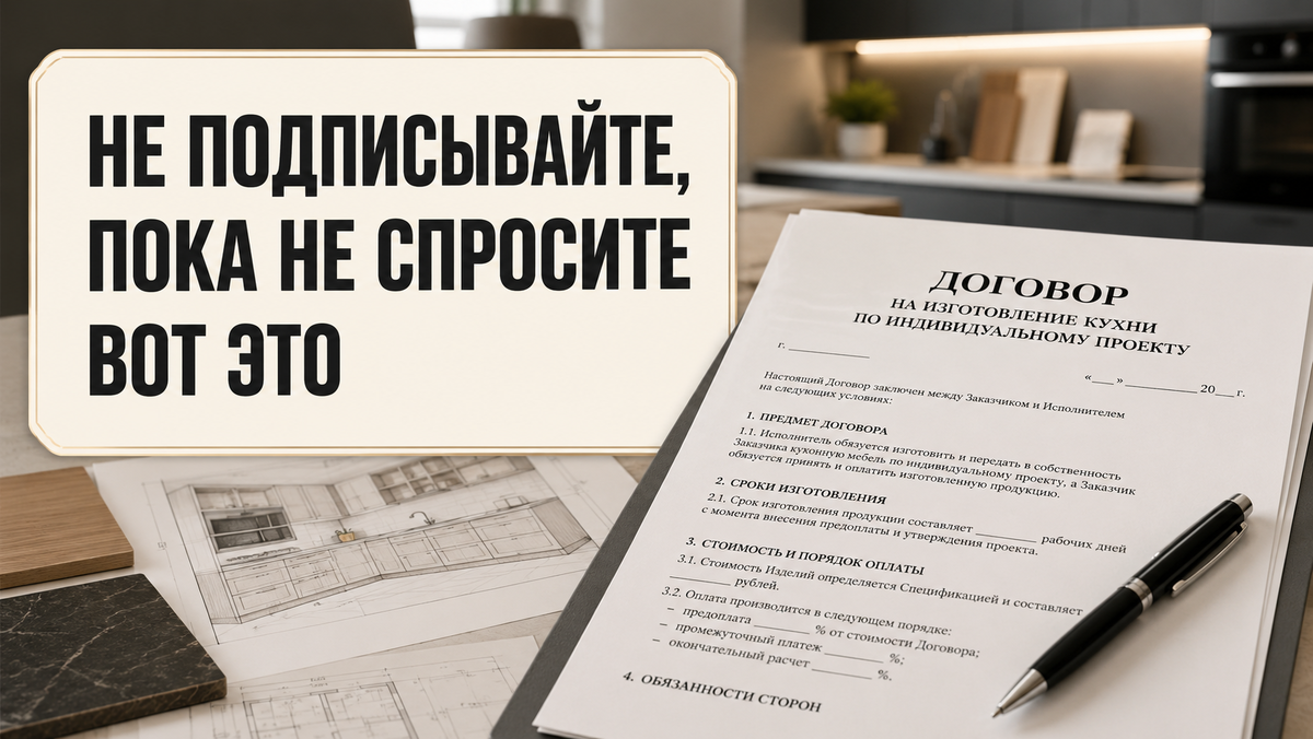 9 вопросов, которые нужно задать производителю кухни до подписания договора 