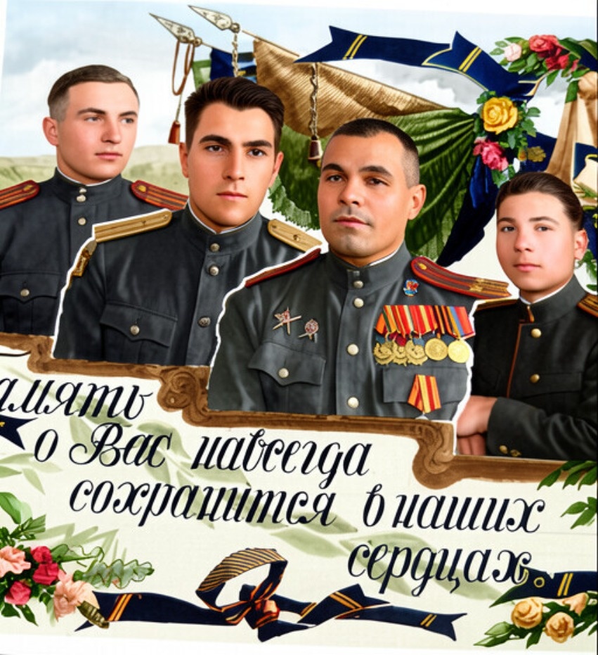 Всем доброго времени суток!Хочу показать фото, которое нашла в семейном архиве. Мой отец служил в Ошском военкомате и у него оставалось фото летчиков, погибших в 1949 г.Захоронены были на старом кладбище.На обороте указаны фамилии и даты рождения. Погибли 24.04.1949 г. Захоронены 3.05.49
Бакатин Анатолий Гаврилович 1927 г. р. ,Иванов Александр Иванович 1907г. р,Никифоров Николай Александрович 1907г. р, Мотяш Тимофей Яковлевич 1925г. может пригодится это фото для установки на памятник, ну если нет, так пусть хотя бы наши земляки увидят наших героев, прошедших войну и трагически погибших в мирное время. Полет был тренировочный, они летели ночью по приборам, но наши горы забрали их жизнь.