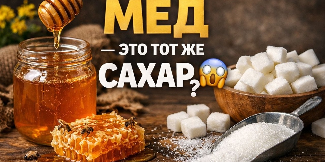 МЁД — ЭТО ТОТ ЖЕ САХАР