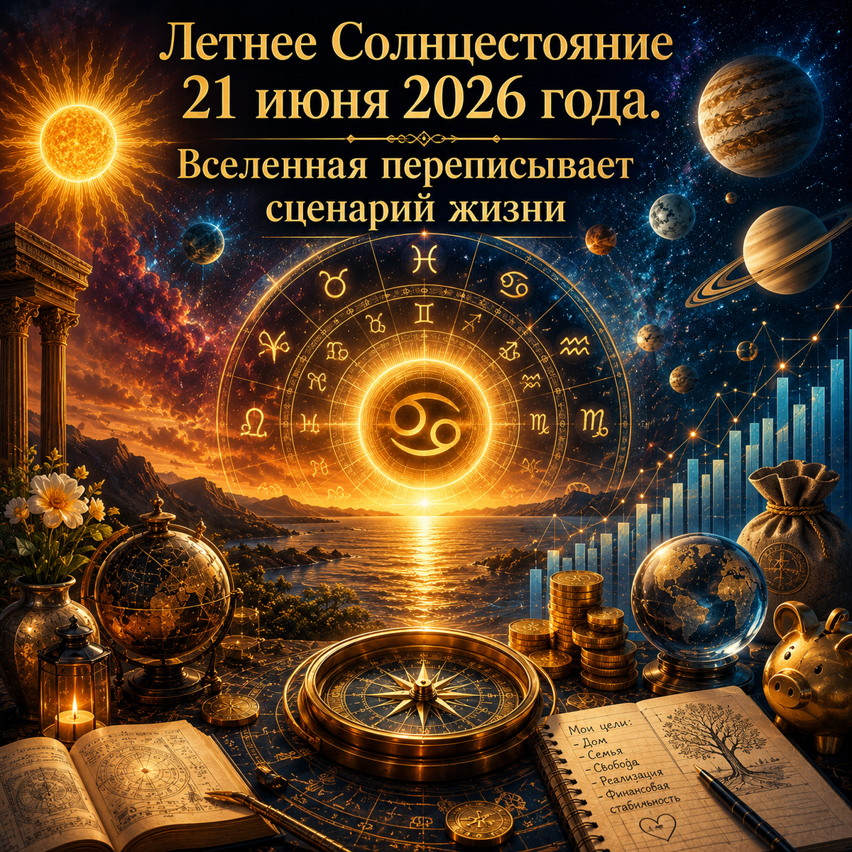 День Летнего Солнцестояния 2026. Астролог Екатерина Юдина 
