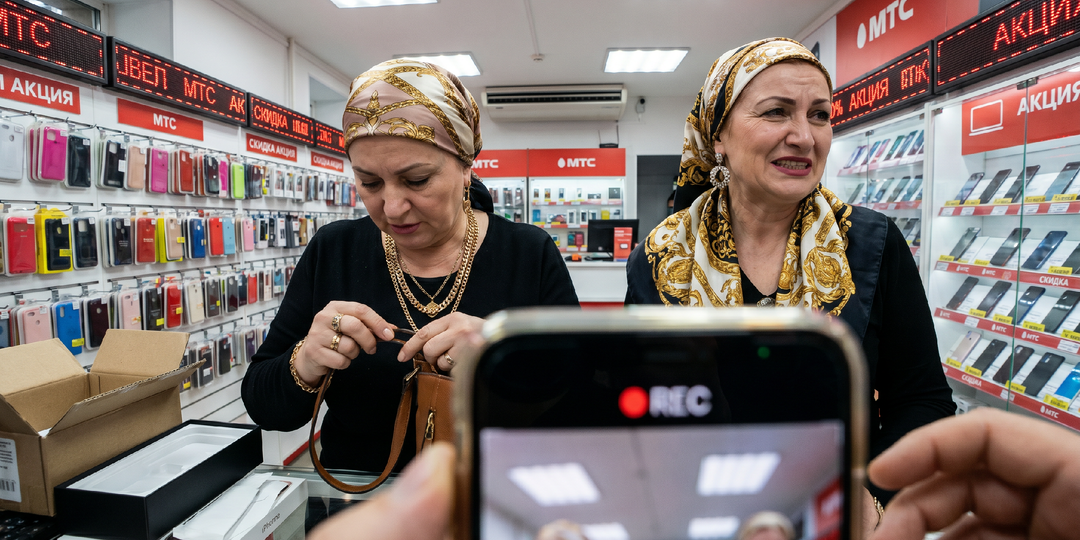 Дамы в хиджабах решили поставить русскую женщину на место в салоне МТС - а через минуту уже пятились к выходу