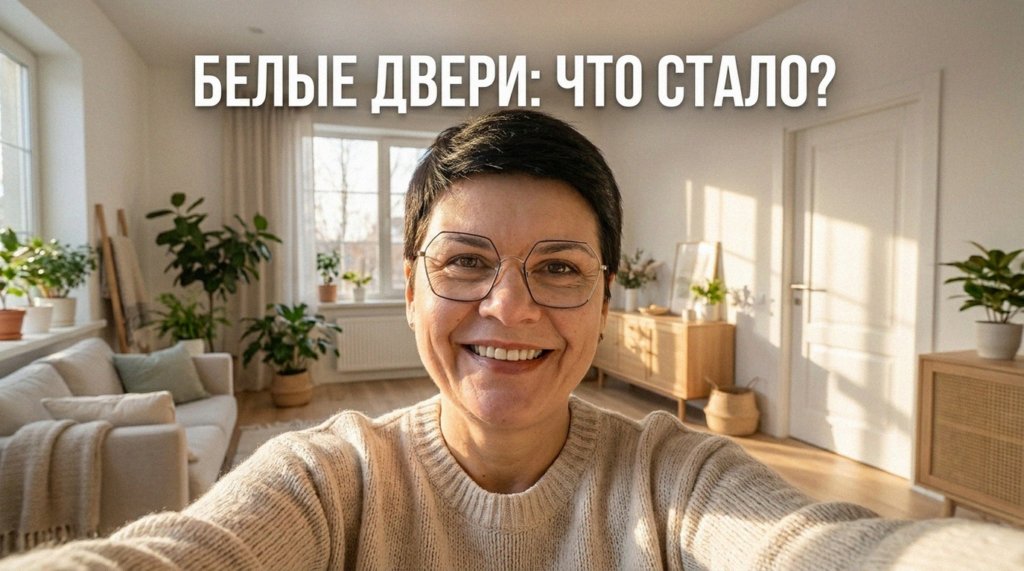    Состояние белой межкомнатной двери через год после установки rusdver