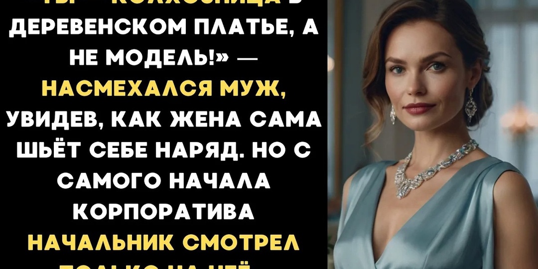 Она сшила платье сама, а муж сказал: сними, не позорь меня. В тот вечер всё изменилось