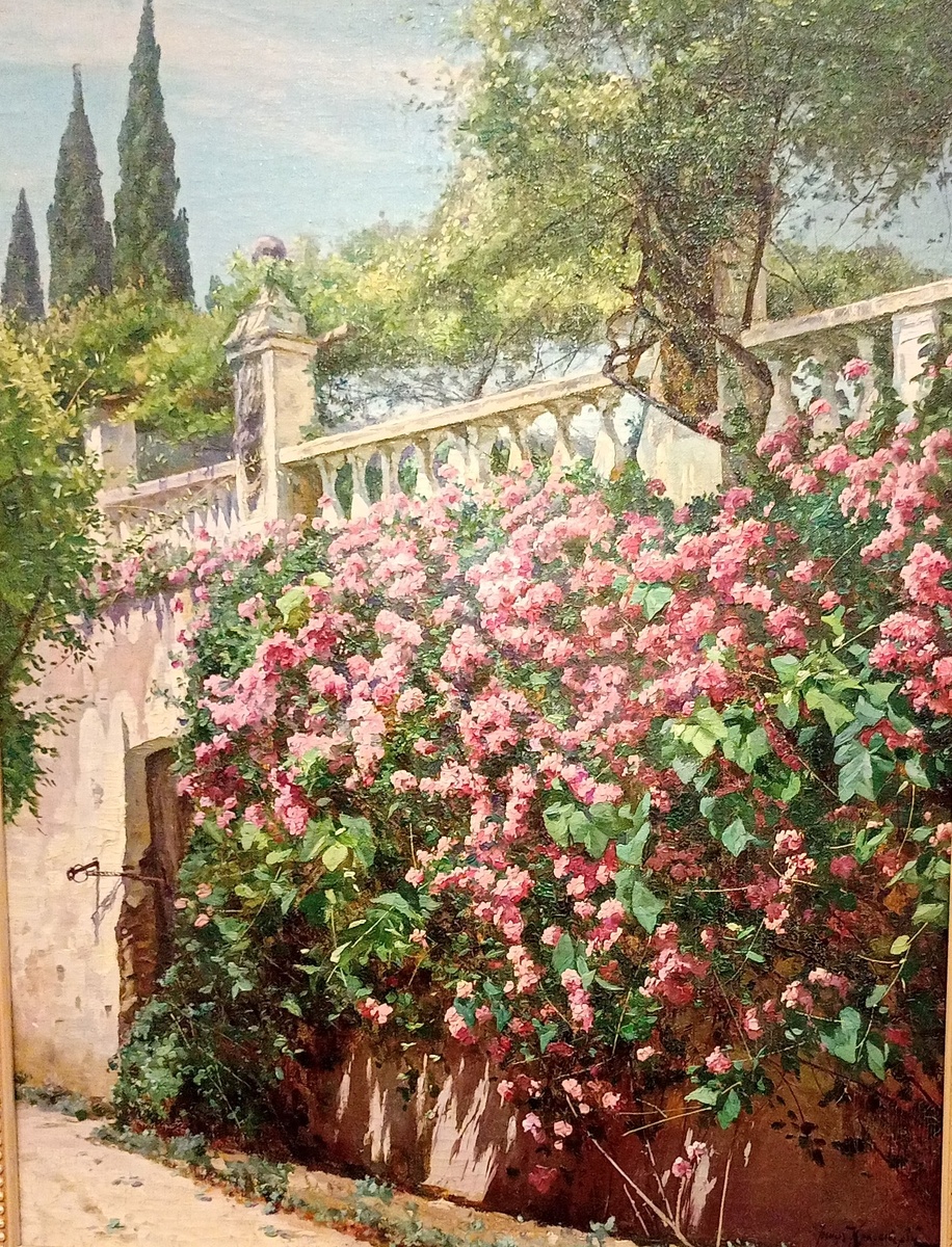 ,, Алупка. Цветущие розы" Иосиф Крачковский 1911 г. 