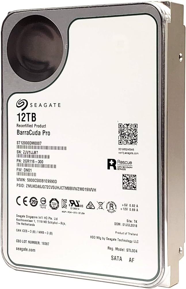 Seagate BarraCuda Pro — настольный HDD с 7200 об/мин, CMR и пятилетней гарантией; хороший вариант для архива в обычном ПК.WD Seagate Exos M 30TB — пример того, куда движется рынок HDD: огромные объёмы для серверов, архивов и рабочих хранилищ.Black 8TB — более производительный настольный HDD, но за скорость и гарантию обычно приходится платить шумом и ценой.
