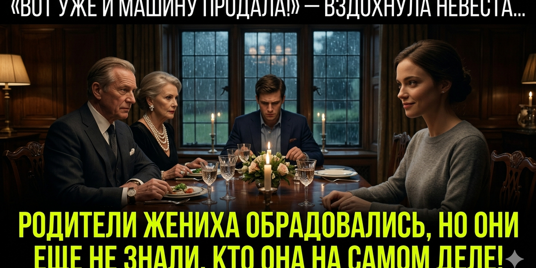 Вот уже и машину продала! – вздохнула невеста на знакомстве с родителями жениха, решив их разыграть ( Часть 2)