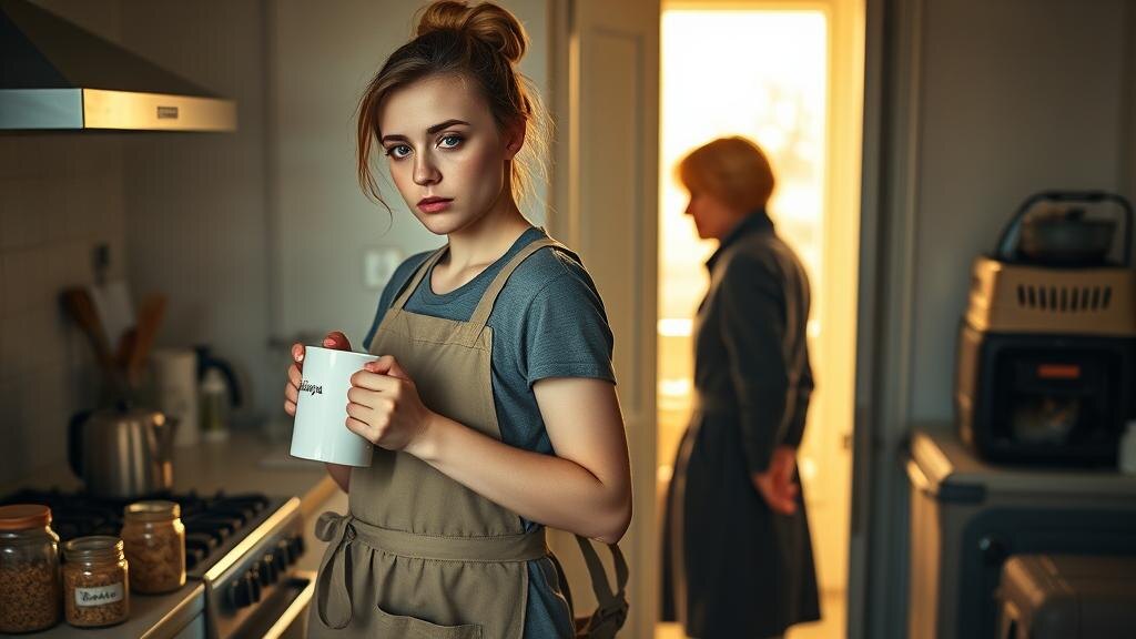 Кружка треснула ровно по слову «бабушка» — а до этого треснул уклад чужого дома.