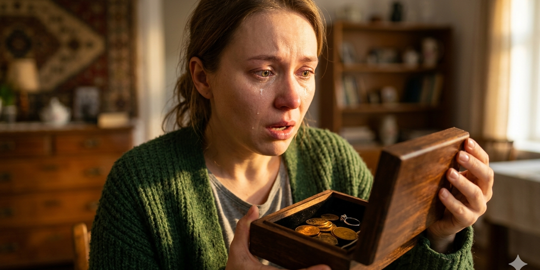 «Свекровь оставила всё фонду, а мне — старую шкатулку. Когда я открыла её, муж побледнел»