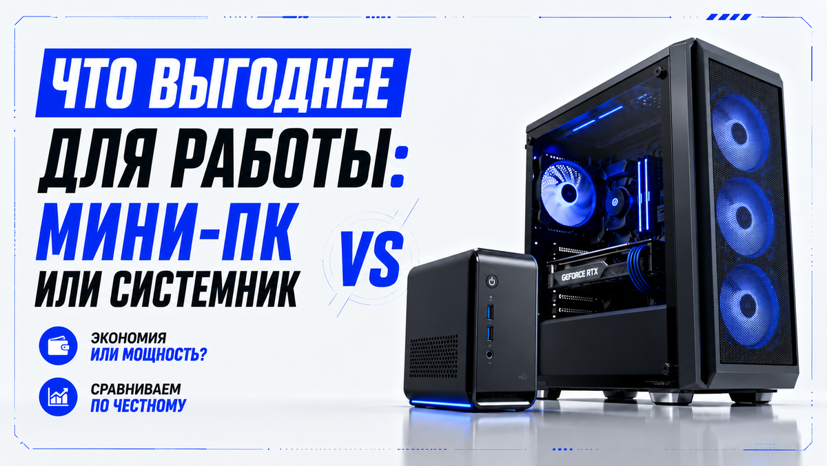 Что выгоднее для работы: мини-ПК или системник?