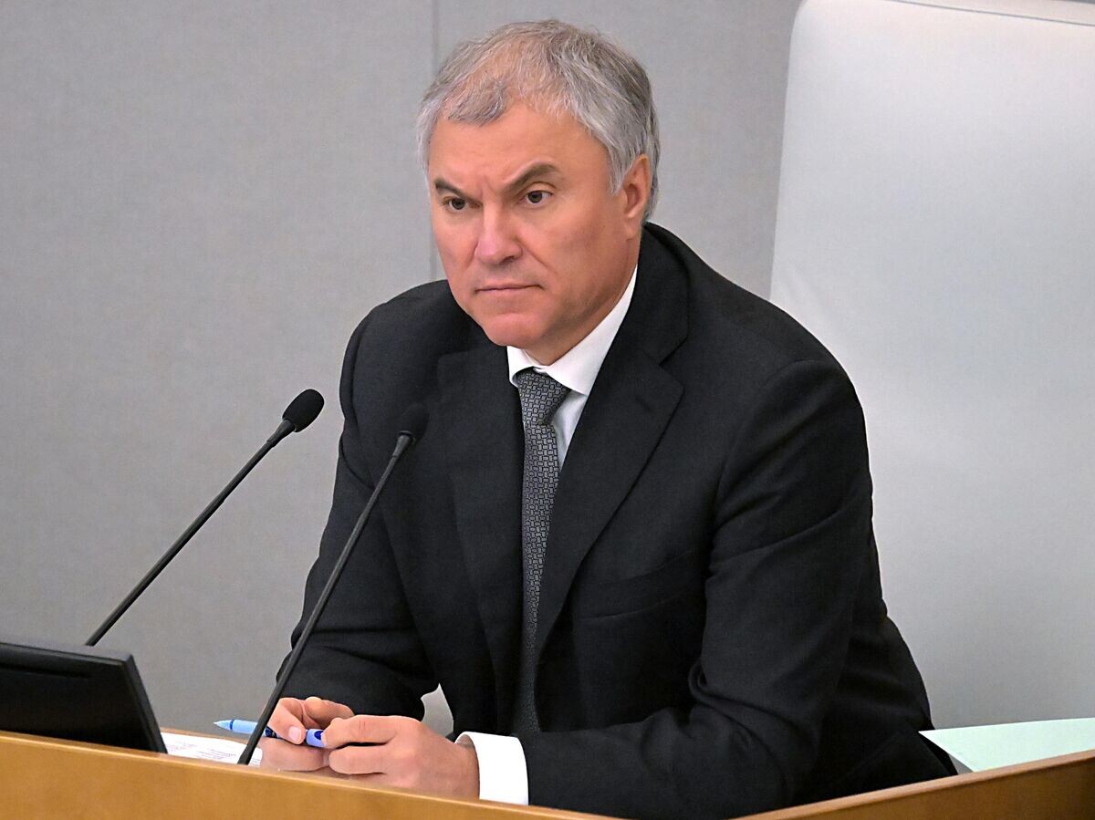    Председатель Государственной думы России Вячеслав Володин на пленарном заседании Государственной думы России | © РИА Новости / Владимир Федоренко