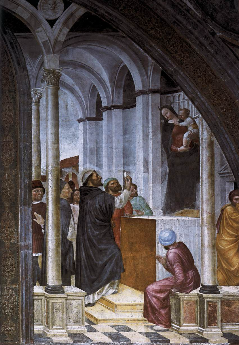 Винченцо Фоппа, «Чудо с ложной Мадонной», ок. 1464-1468, капелла Портинари, базилика Сант-Эусторджо, Милан