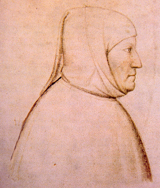 Портрет Петрарки. Картина А. да Дзевио. примерно 1370–1380