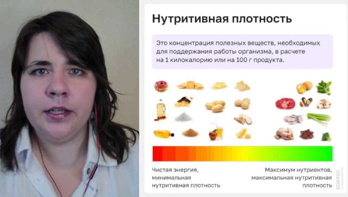 Вот сравнение количества полезных веществ в сладостях и мясе и овощах