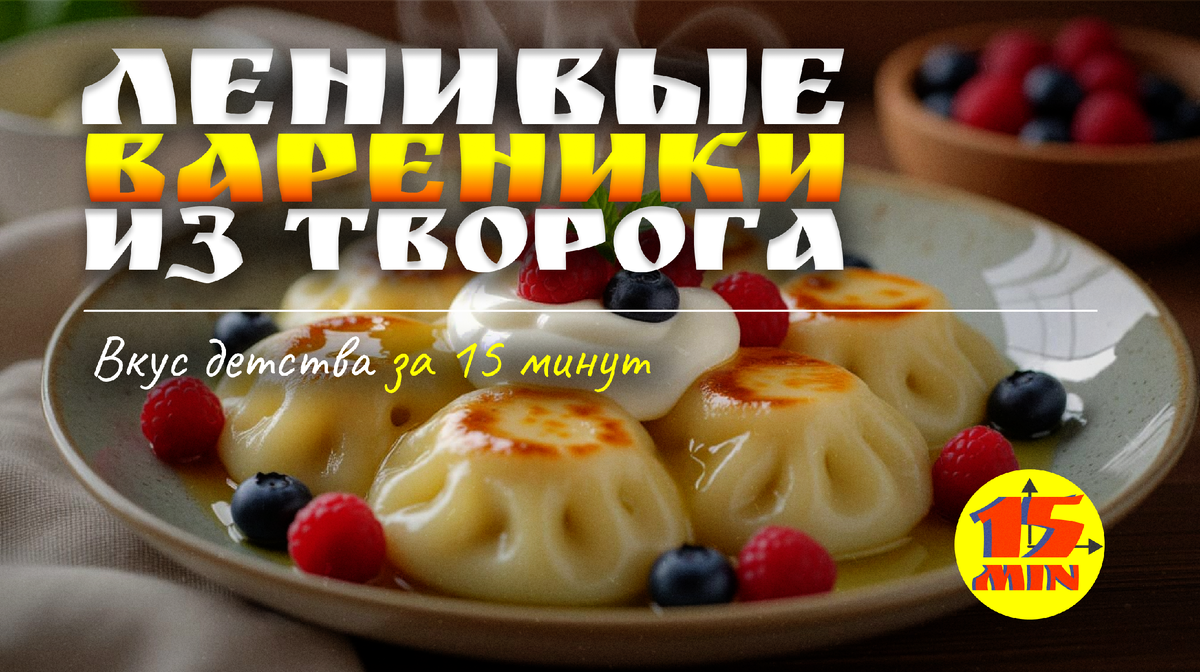 Ленивые вареники из творога: Вкус детства за 15 минут