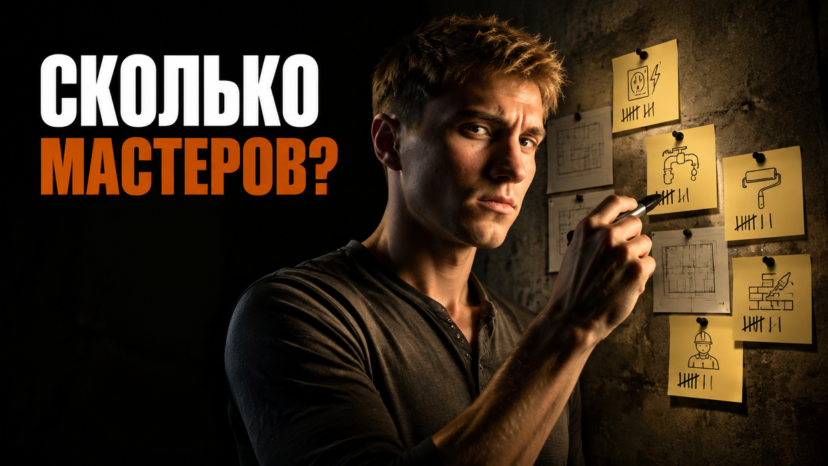    От количества мастеров зависят сроки работ, поэтому важно грамотно определить состав бригады. Григорий
