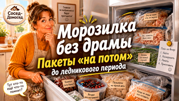 Морозилка без драмы – как перестать хранить пакеты “на потом” до ледникового периода 🧊