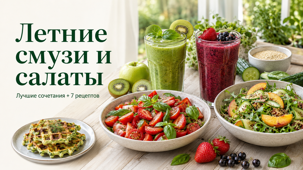 Фото летних салатов и смузи