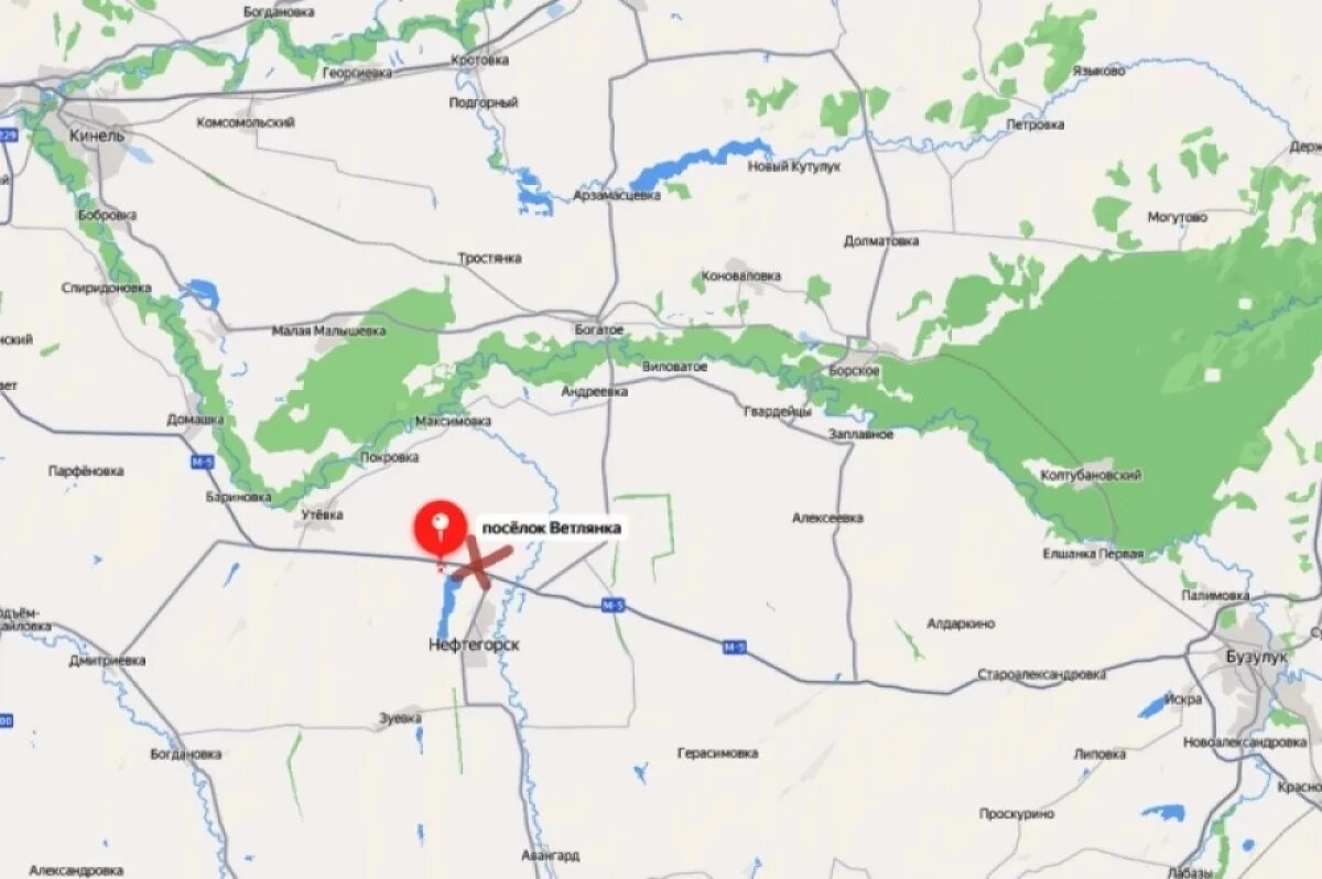    Трассу М-5 из Оренбуржья на Самару размыло за Бузулуком, транспорт встал