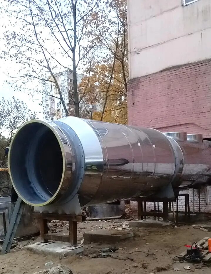 Установка шумоглителя производство Уральский завод дымоходов "Модуль" 