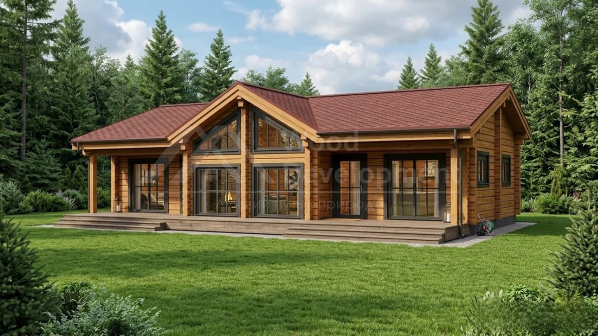Проект дома из клееного бруса "Усадьба" | Wood Development