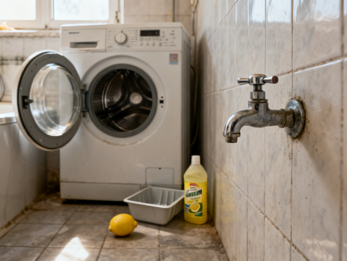 Перекрываете кран подачи воды сразу после стирки? Зря. Грязная вода остаётся в машинке, застаивается и начинает вонять. Оставляйте кран открытым хотя бы на пару часов.