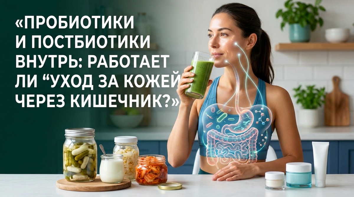  «Пробиотики и постбиотики внутрь: работает ли "уход за кожей через кишечник"»