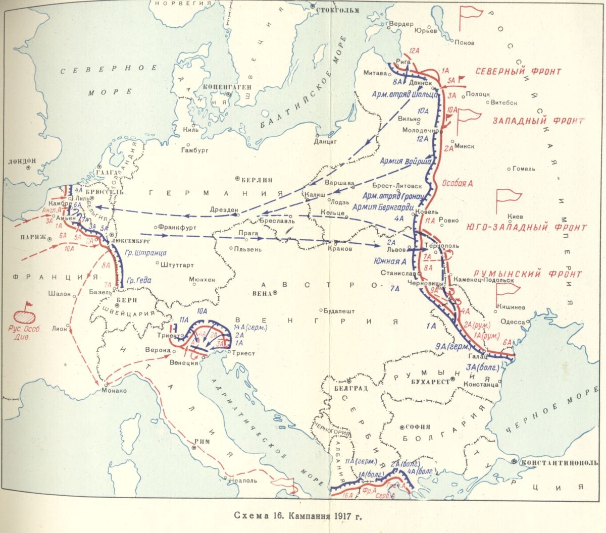 Положение на фронтах в 1917 году