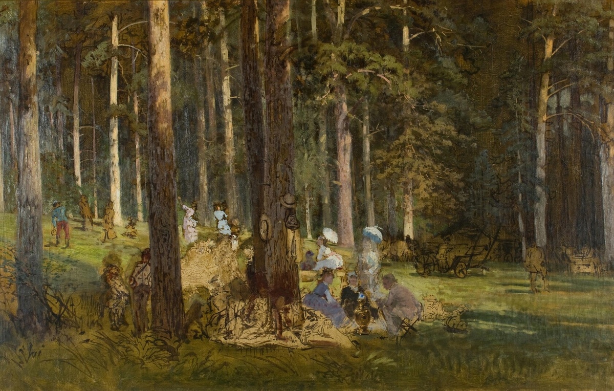 Иван Иванович Шишкин, «Пикник в сосновом лесу», 1879 год. Из собрания Вятского художественного музея имени им. В.М. и А.М. Васнецовых