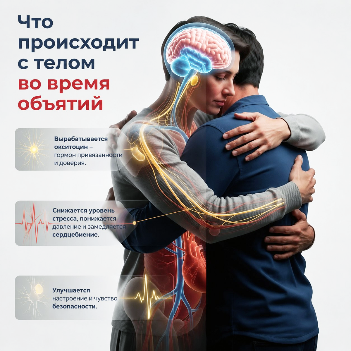 Что происходит с телом во время объятий