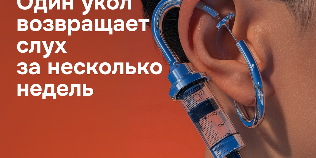 Один укол восстанавливает слух всего за несколько недель.