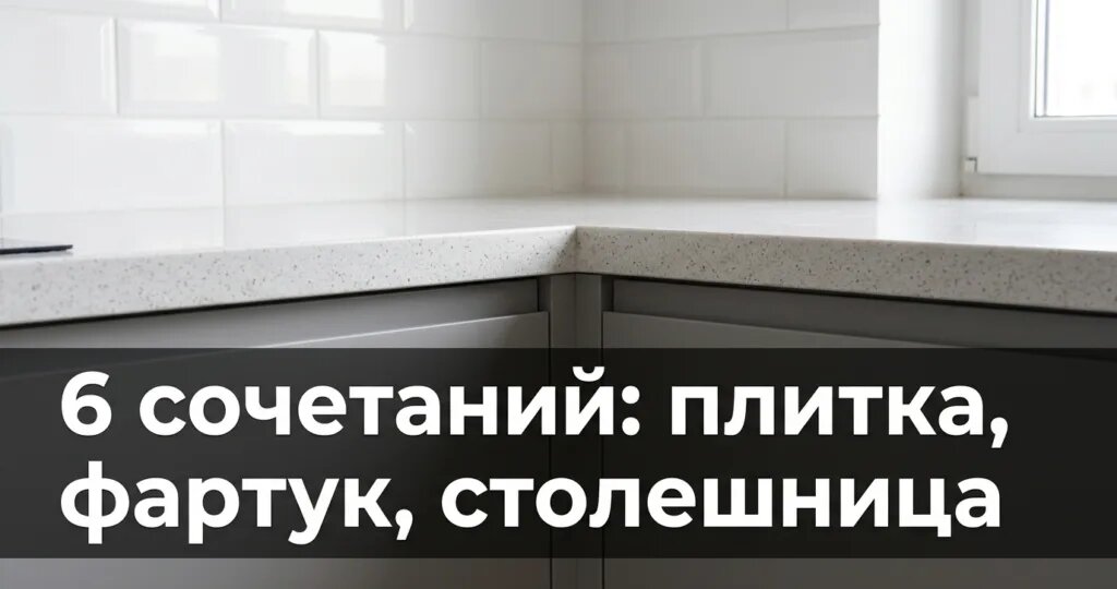 Плитка, фартук, столешница: 6 сочетаний для кухни и ванной