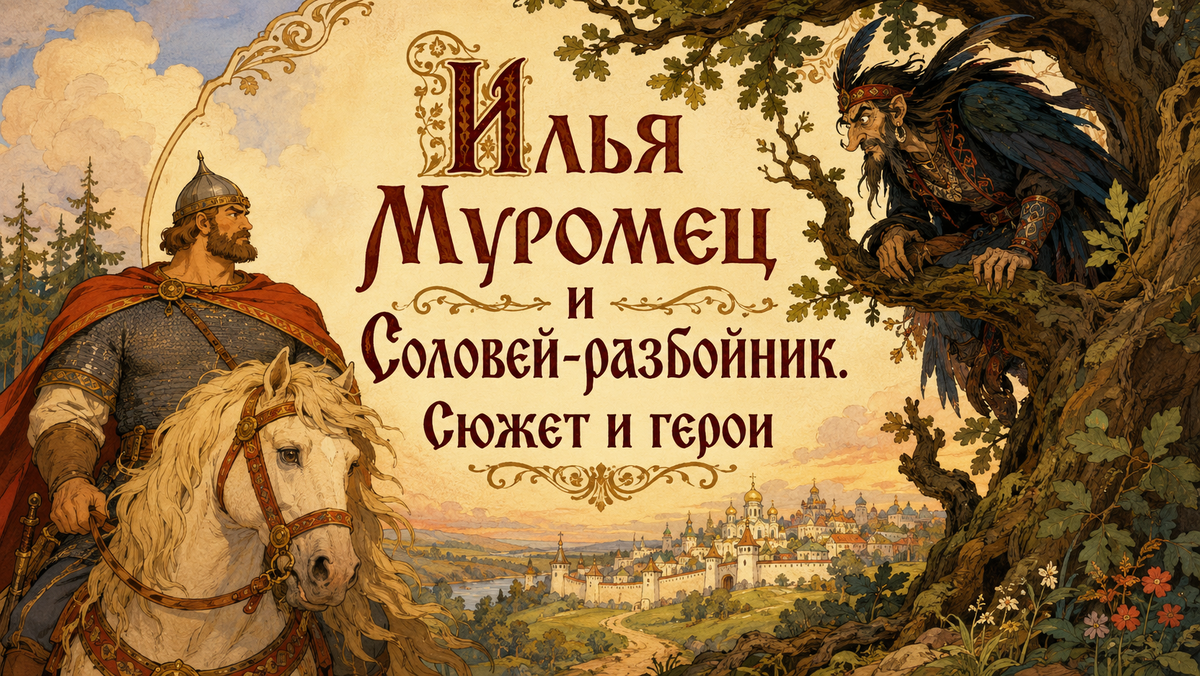 Илья Муромец и Соловей-разбойник. Сюжет и герои.