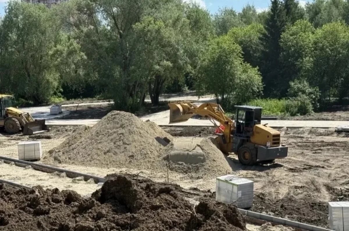    В Тобольске начали строить детскую площадку в Менделеев-парке
