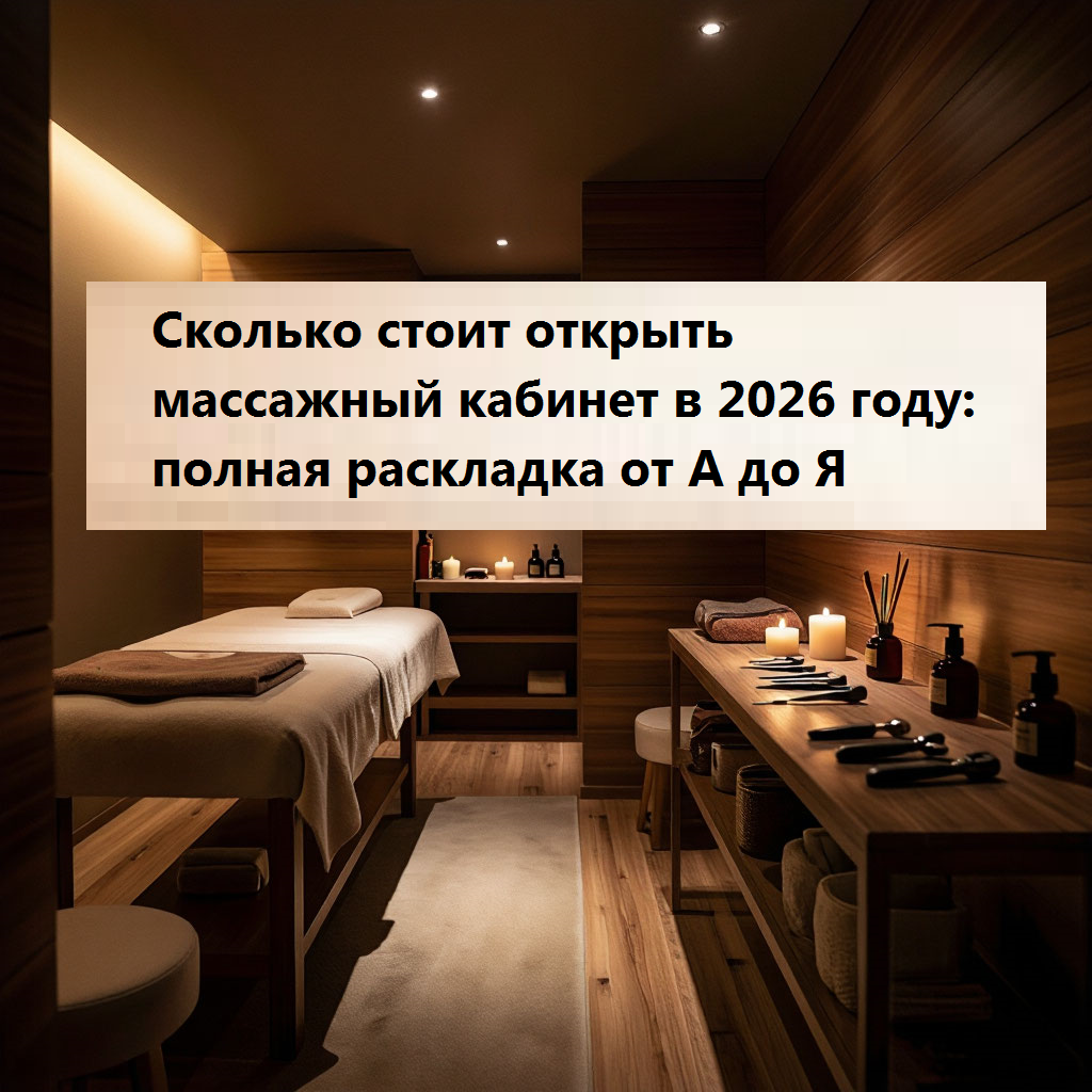 Сколько стоит открыть массажный кабинет в 2026 году: полная раскладка от А до Я